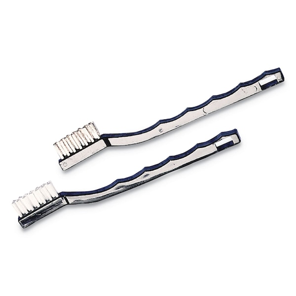 Carlisle Foodservice Flo-Pac Utility Toothbrush Style Maintenance Brush, 7.25in Brush, 7in Polypropylene Handle, 12PK - 4067400