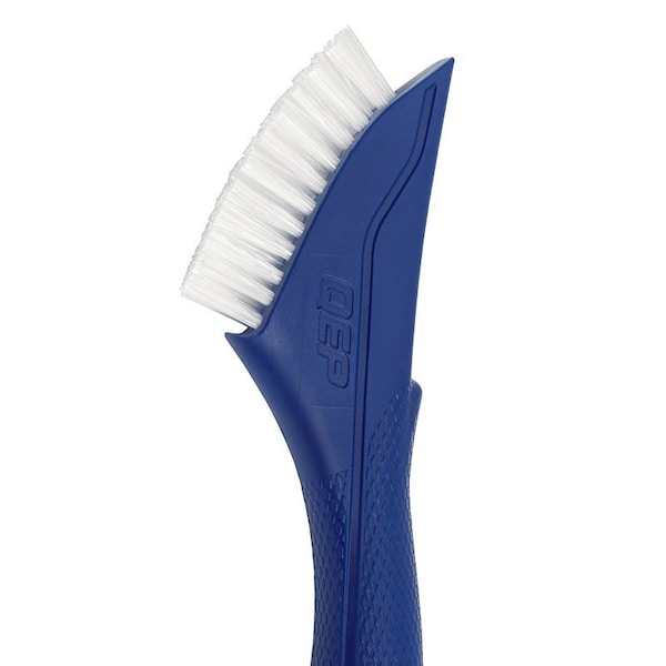 Qep Grout and Tile Brush, 3/4 in L Trim, Nylon Bristle, Blue Handle - 20842