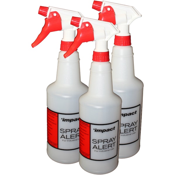 Spray Alert Spray Bottles, 24oz, 4-1/2"Wx3/5"Diax11"H, , White, PK 3 - IMP5024SS