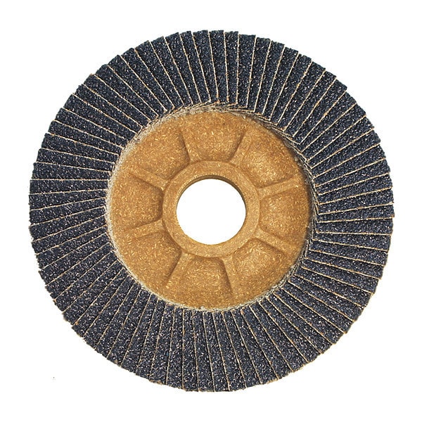 Disco de Aletas Cs Unitec 80 Grit, 5" de diámetro x 7/8" de arbusto, paquete de 10 - 93538