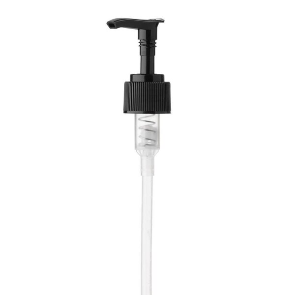 Tricorbraun 24-410 P/P Lotion Pump Black Lock Down Ribbed Gasket 2 Cc, 6.375 Inch Dip Tube Saddle Head - 141534