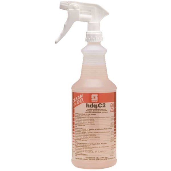 Spartan Chemical Clean on the Go Translucent 32 oz. Spray Bottle with Trigger sprayer 2 HDQ C2 - 926200