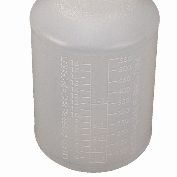Impact Products Plastic Bottles with Graduations, 24 oz, Clear, PK24 - 5024WG2491
