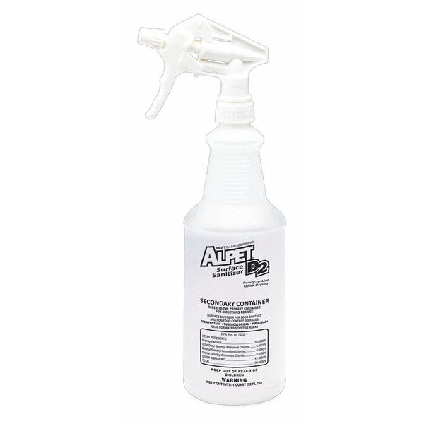 Best Sanitizers 1 qt. Clear, Plastic Secondary Container, 12 Pack - SS10004