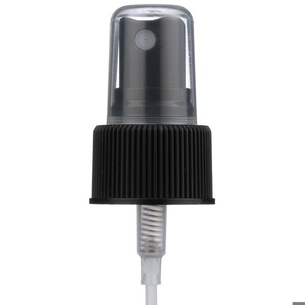Tricorbraun 24-410 P/P Fine Mist Sprayer Black Fine Ribbed Closure Clear Hood .16Cc , 7.6875 Inch Dip Tube - 600028