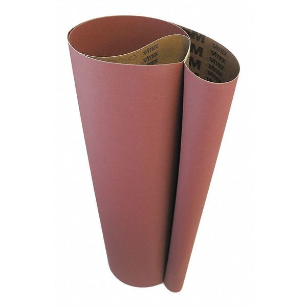 Vsm Abrasive Belt, 60 Grit, AO, 36 x 75", PK2, Recubierto, 36" W, 75" L, 60 Grit, Medio, Óxido de Aluminio, Café - 1631