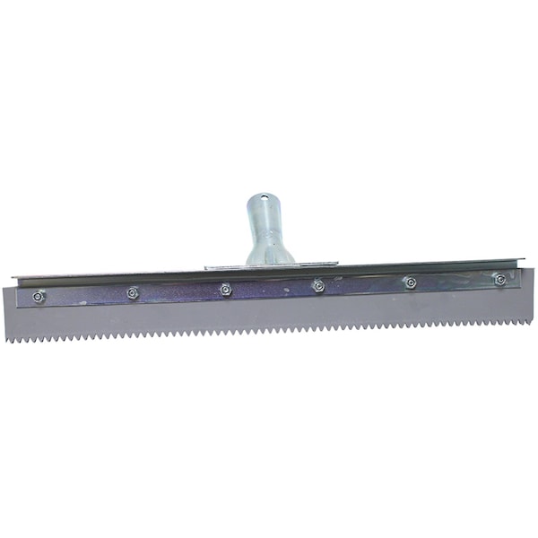 The Brush Man 18” Floor Squeegee, 1/4” Serrated Edge, Non-Marking, 6PK - FS18SE-1/4