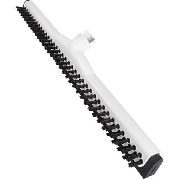 Ettore Floor Squeegee, w/Brush, Plastic, 18"x3-1/2"x2-1/2", WE, PK 10 - ETO48318CT