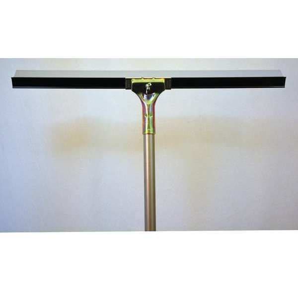 Bruske Products 24" Floor squeegee, 60" bolt-on steel handle, straight blade - 49524-C