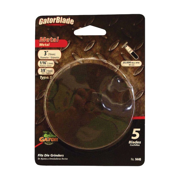 Gator Finishing Metal Cut Whl 3X1/16X3/8 - 9440