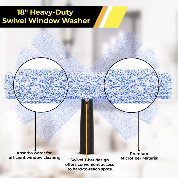 Gritt Commercial 18 Heavy-Duty Swivel Window Washer - GRI133-18