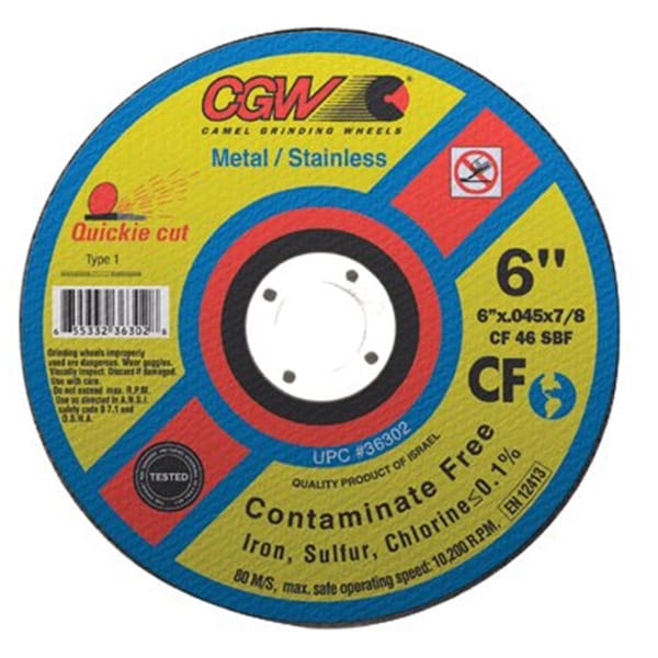 Cgw Abrasivos 4-1-2X.045X7-8 T1 Wa36-T-Bf Cf Quickie Cut - 421-35515