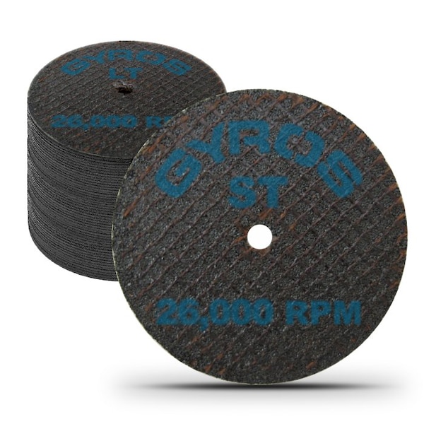 Gyros HT 2.5" Disco de corte reforzado de resina doble para materiales de alta resistencia, tamaño. de diámetro 2.5", 50 piezas - 11-32250/50