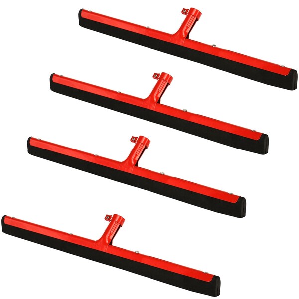 Alpine Industries Standard Floor Squeegee, 22" Dual Moss , Red, PK4 - ALP440-22-OR-4PK