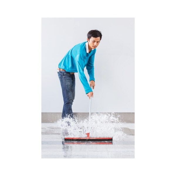 Alpine Industries Standard Floor Squeegee, 22" Dual Moss , Red, PK4 - ALP440-22-OR-4PK