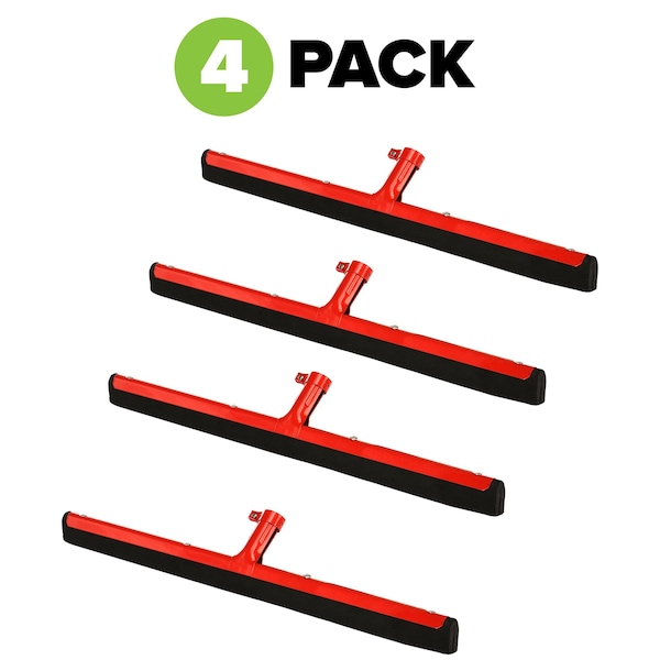 Alpine Industries Standard Floor Squeegee, 22" Dual Moss , Red, PK4 - ALP440-22-OR-4PK