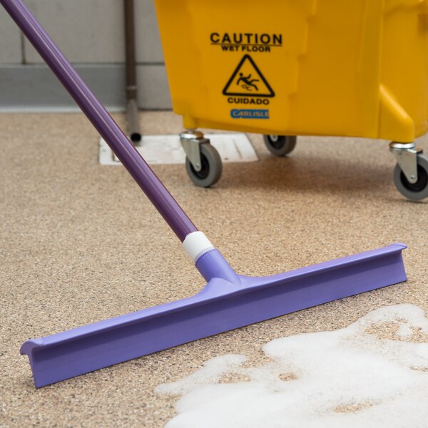 Carlisle Foodservice Single Blade Squeegee, 24", Purple, PK6 - 3656868