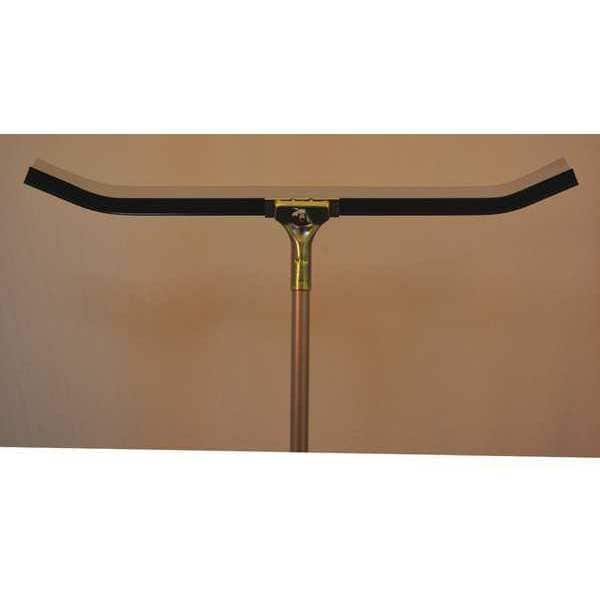 Bruske Products 30" Curved Floor Squeegee, 60" steel bolt-on handle, reversible - 49630-C