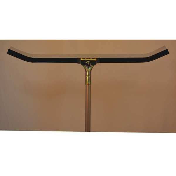 Bruske Products 36" Curved floor squeegee, 60" bolt-on steel handle, reversible - 49636-C