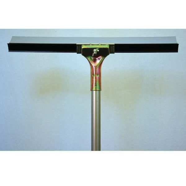 Bruske Products 18" Floor squeegee, 60" bolt-on steel handle, straight blade - 49518-C