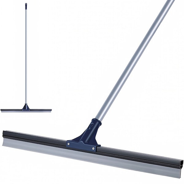 Dsv Standard Floor Squeegee, 51.5in Stainless Steel Handle, 30in Silicone Blade, Commercial, Industrial Cleaning - 87555