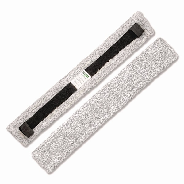 Unger VisaVersa Pro Microfiber Replacement Pad, 14 in., Light Gray, 10PK - UNGVEP35