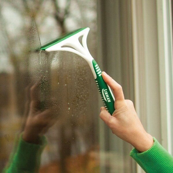 Libman Window Squeegee, 8 in Blade, Rubber Blade, 8.88 in OAL, Green/White - 1070