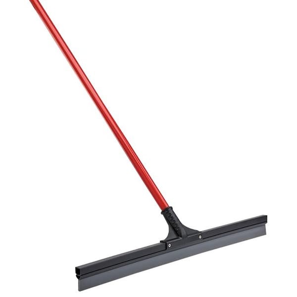 Libman Floor Squeegee, 24 in Blade, Rubber Blade, Steel Handle, Red - 515