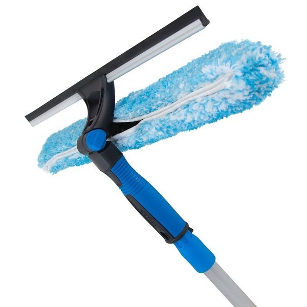 Unger Industrial Unger Professional 2-In-1 Window Cleaner, 18 in L Head, Plastic Head, 3.54 in L - 981660