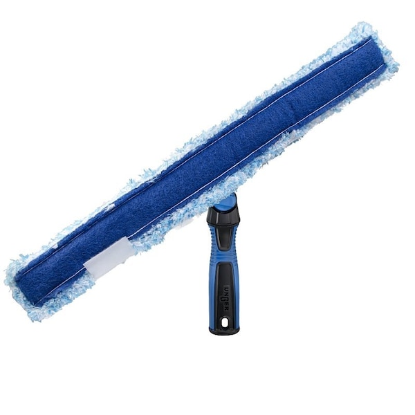 Unger Industrial Unger Professional Swivel Window Scrubber, 18 in L Head, Plastic Head - 985520