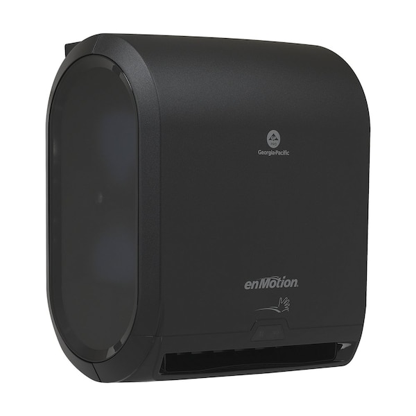 Georgia-Pacific enMotion Touchless Paper Towel Dispenser, Wall Mount, Black, For 1-3/4 in Dia x 10 in W Paper Towels - 59462A