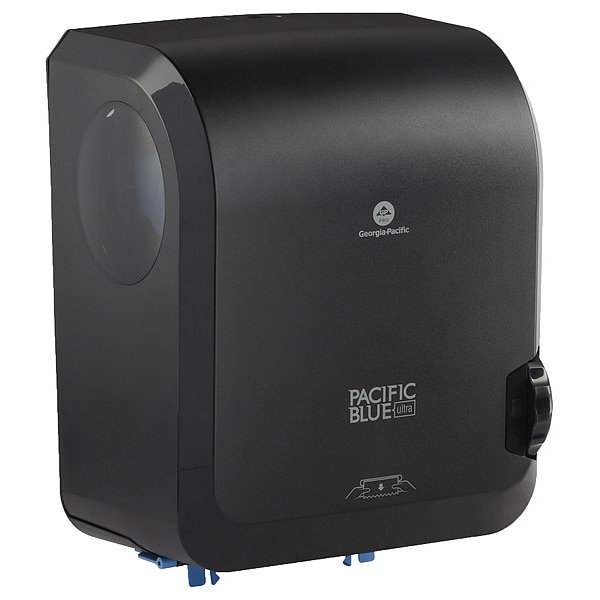Georgia-Pacific Paper Towel Dispenser, Pacific Blue Ultra, Hardwound, 8 in Paper Towel Wd, Plastic, Black - 59594