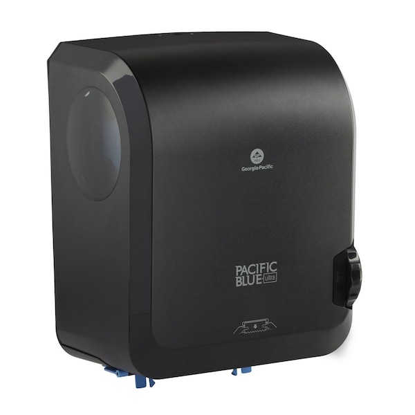 Georgia-Pacific Paper Towel Dispenser, Pacific Blue Ultra, Hardwound, 8 in Paper Towel Wd, Plastic, Black - 59594