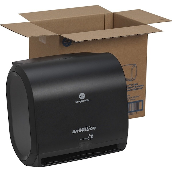 Georgia-Pacific enMotion Impulse 10â€ 1-Roll Automated Touchless Paper Towel Dispenser, Black - 59488A