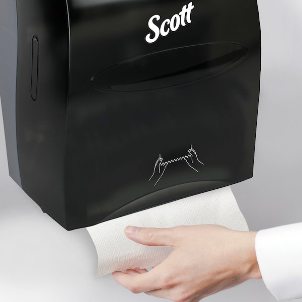 Kimberly-Clark Professional Essential Manual Hard Roll Towel Dispenser (46253), Black, 12.63" x 16.13" x 10.2" (Qty 1) - 46253
