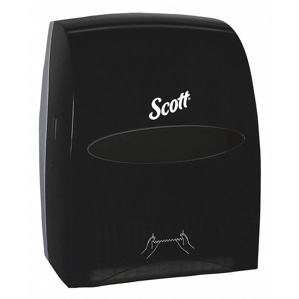 Kimberly-Clark Professional Essential Manual Hard Roll Towel Dispenser (46253), Black, 12.63" x 16.13" x 10.2" (Qty 1) - 46253