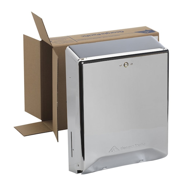 Georgia-Pacific 15"H x 11-1/4"W, Multifold Dispenser, Chrome - 56620