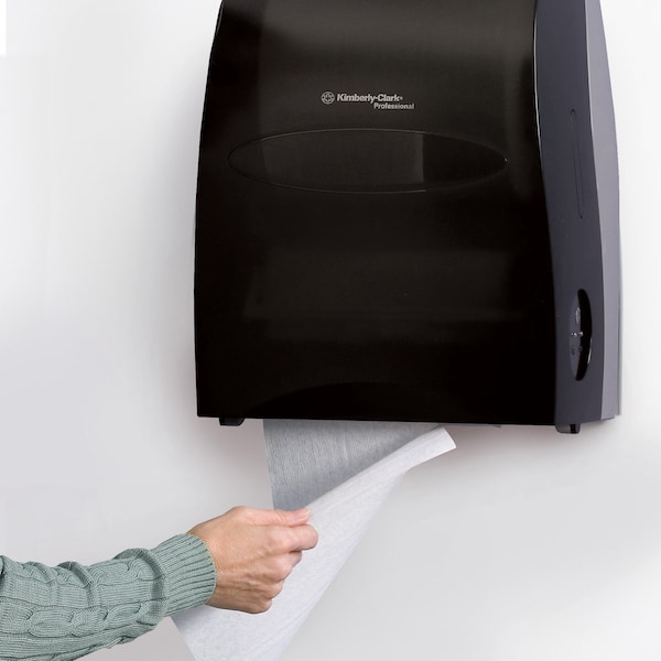 Kimberly-Clark Professional Sanitouch Manual Hard Roll Towel Dispenser, Black, for 1.5" Core, 12.63" x 16.13" x 10.2", Qty 1 - 09990