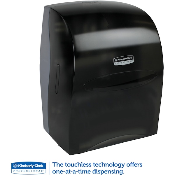 Kimberly-Clark Professional Sanitouch Manual Hard Roll Towel Dispenser, Black, for 1.5" Core, 12.63" x 16.13" x 10.2", Qty 1 - 09990
