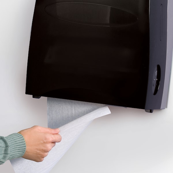 Kimberly-Clark Professional Sanitouch Manual Hard Roll Towel Dispenser, Black, for 1.5" Core, 12.63" x 16.13" x 10.2", Qty 1 - 09990