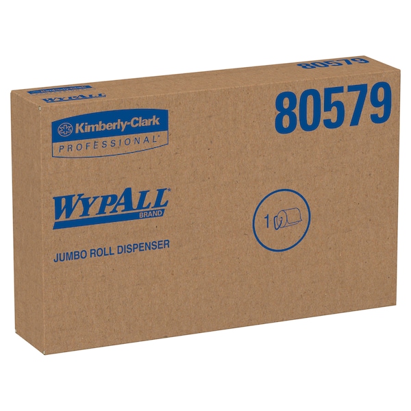 Kimberly-Clark Professional Wall Mounted Dispenser for WypAll and Kimtech Wipes (80579), Black, Jumbo Roll, 16.8" x 10.8"x 8.8" - 80579