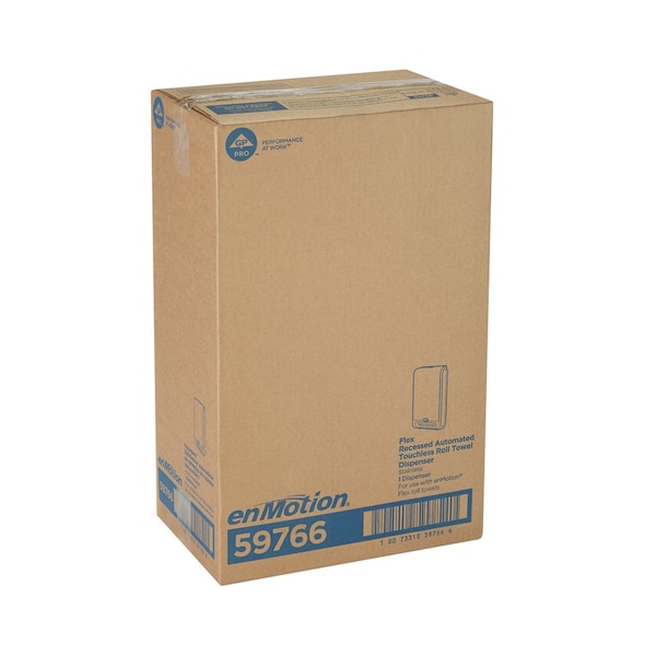 Georgia-Pacific enMotion Flex Automatic Touchless Paper Towel Dispenser, Stainless Steel - 59766