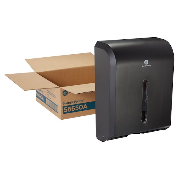 Georgia-Pacific 15-3/8"H x 11-1/4"W Multifold Dispenser, Translucent Smoke - 56650A