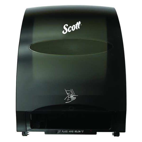 Kimberly-Clark Professional Essential Electronic Hard Roll Towel Dispenser, Black, Purple Core, 12.70" x 15.76" x 9.57", Qty 1 - 48860