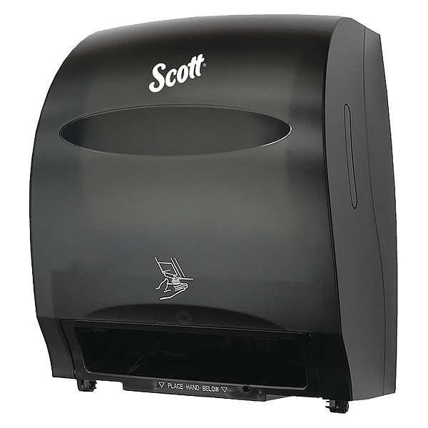 Kimberly-Clark Professional Essential Electronic Hard Roll Towel Dispenser, Black, Purple Core, 12.70" x 15.76" x 9.57", Qty 1 - 48860