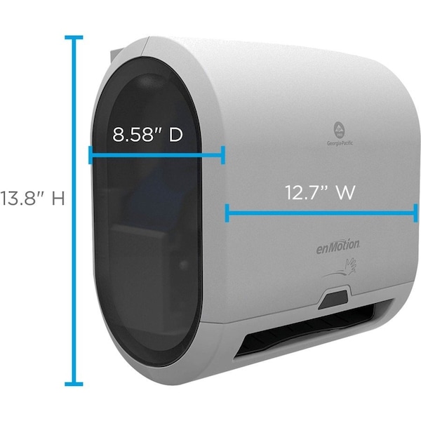Georgia-Pacific enMotion Impulse 8â€ 1-Roll Automated Touchless Paper Towel Dispenser, White - 59437A