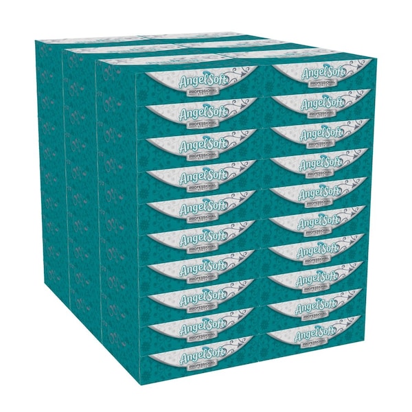 Georgia-Pacific Facial Tissue. Angel Soft Professional Series, 2 Ply, 5 1/2 in x 7 1/4 in, 50 Sheets/Box, 60 Pack - 48550