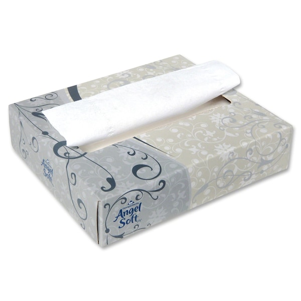 Georgia-Pacific Facial Tissue. Angel Soft Professional Series, 2 Ply, 5 1/2 in x 7 1/4 in, 50 Sheets/Box, 60 Pack - 48550