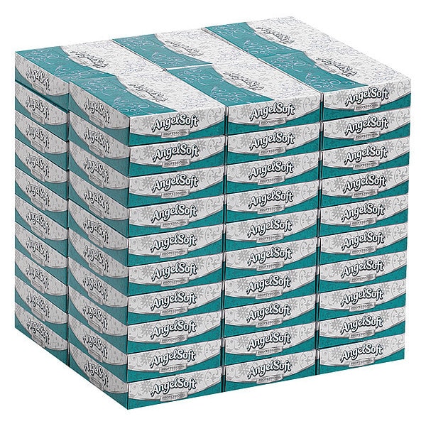 Georgia-Pacific Facial Tissue. Angel Soft Professional Series, 2 Ply, 5 1/2 in x 7 1/4 in, 50 Sheets/Box, 60 Pack - 48550
