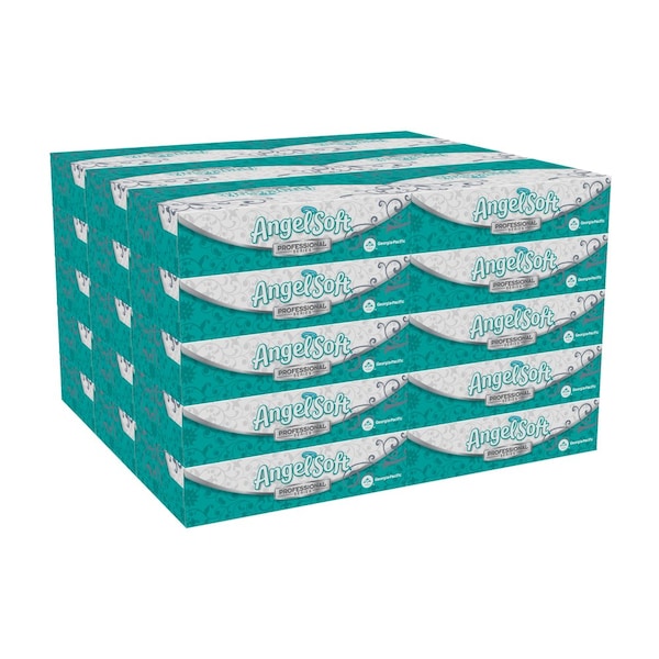 Georgia-Pacific Angel Soft Professional Series 2 Ply Facial Tissue, 100 Sheets, 30 PK - 48580